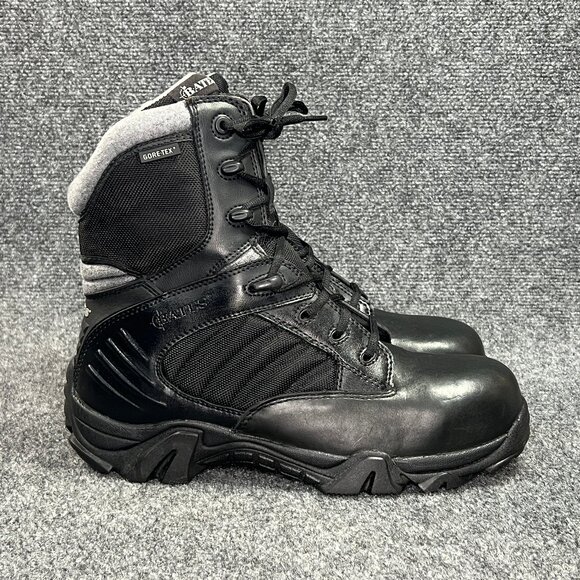 Bates GX-8 Ultra Lites Safety Toe Boots Mens Size 10 Black Leather Tactical Work - Picture 1 of 15